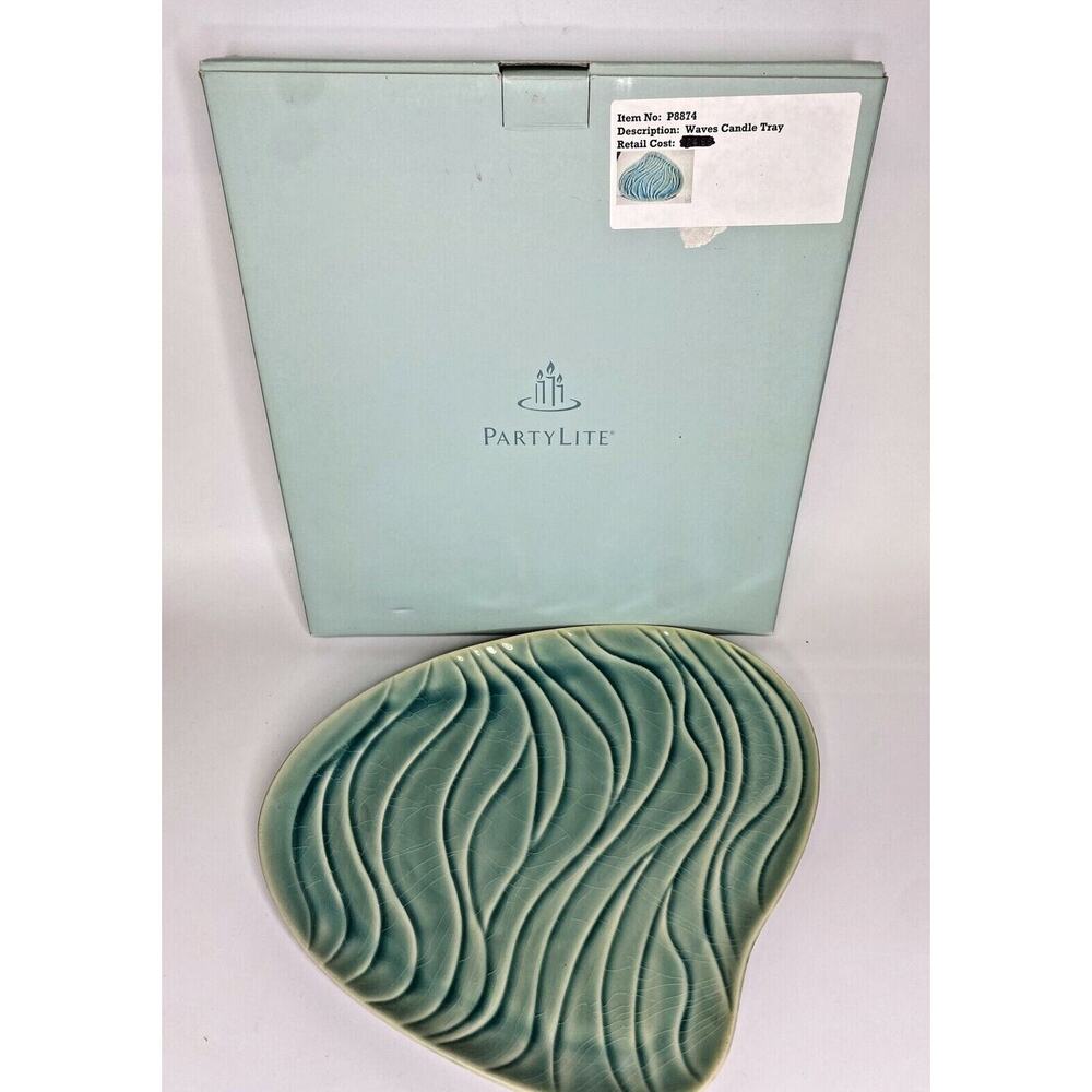 PartyLite Waves‎ Candle Tray NIB P8A/P8874